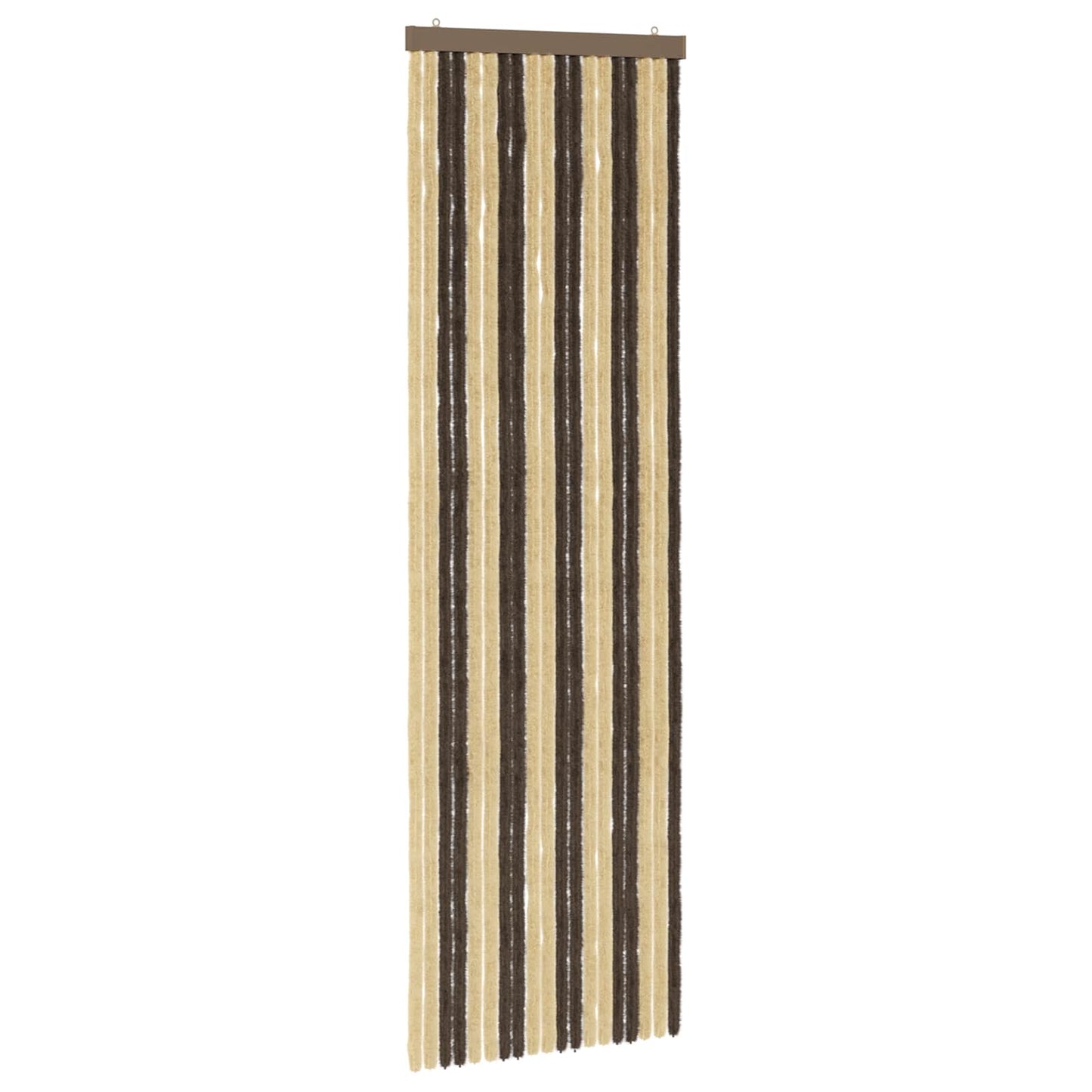 Insect Curtain Chenille Dark Brown and Beige 56 x 185 cm