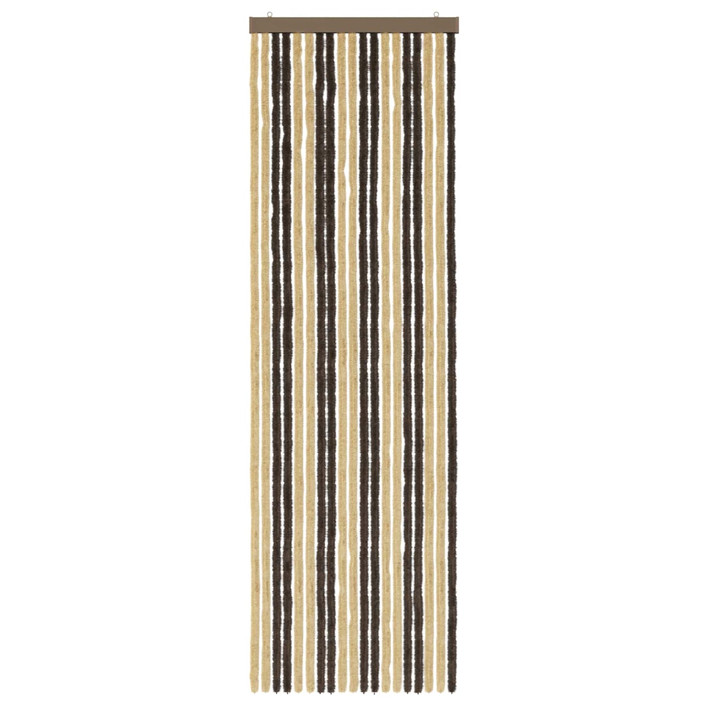 Insect Curtain Chenille Dark Brown and Beige 56 x 185 cm