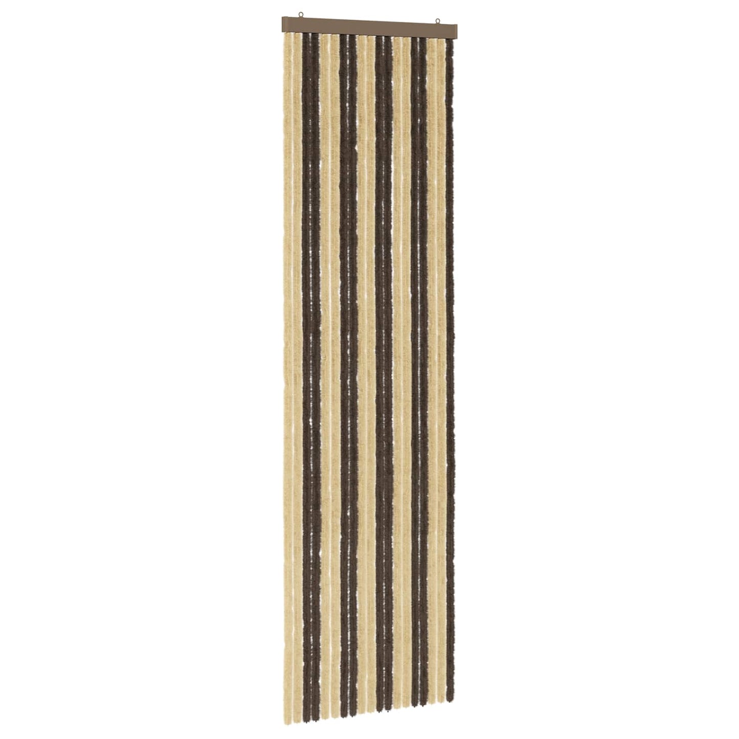 Insect Curtain Chenille Dark Brown and Beige 56 x 200 cm
