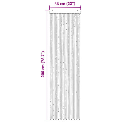 Insect Curtain Chenille Dark Brown and Beige 56 x 200 cm