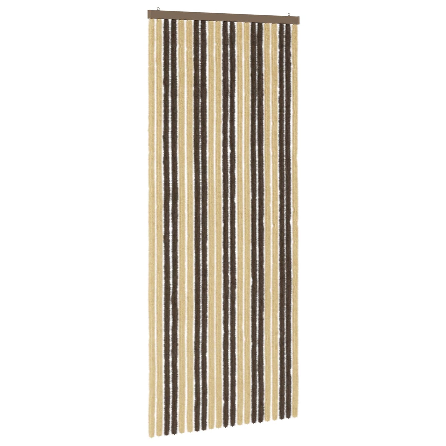 Insect Curtain Chenille Dark Brown and Beige 90 x 220 cm