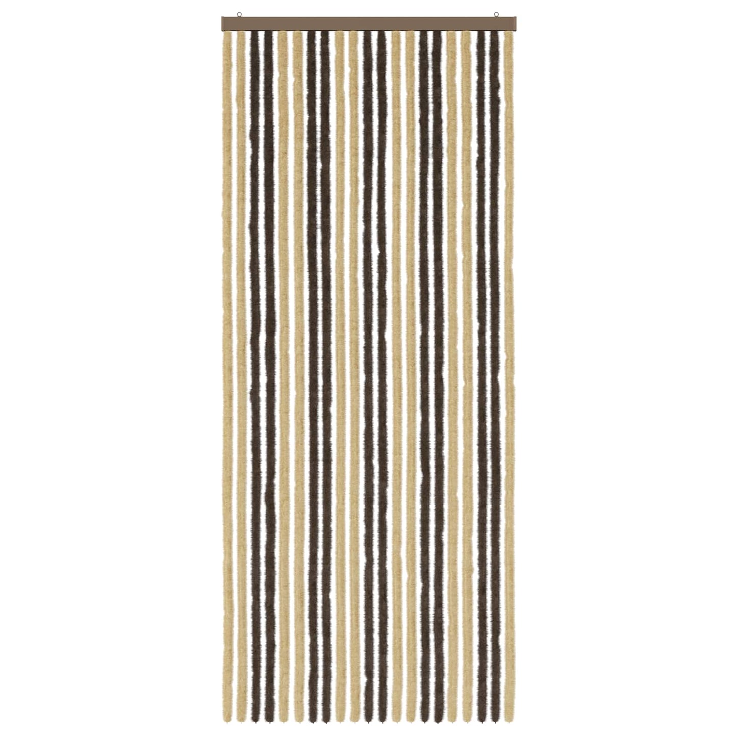 Insect Curtain Chenille Dark Brown and Beige 90 x 220 cm