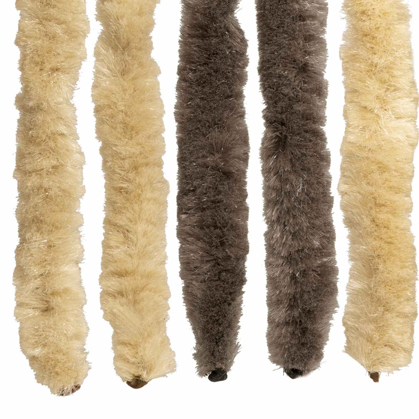 Insect Curtain Chenille Dark Brown and Beige 100 x 200 cm