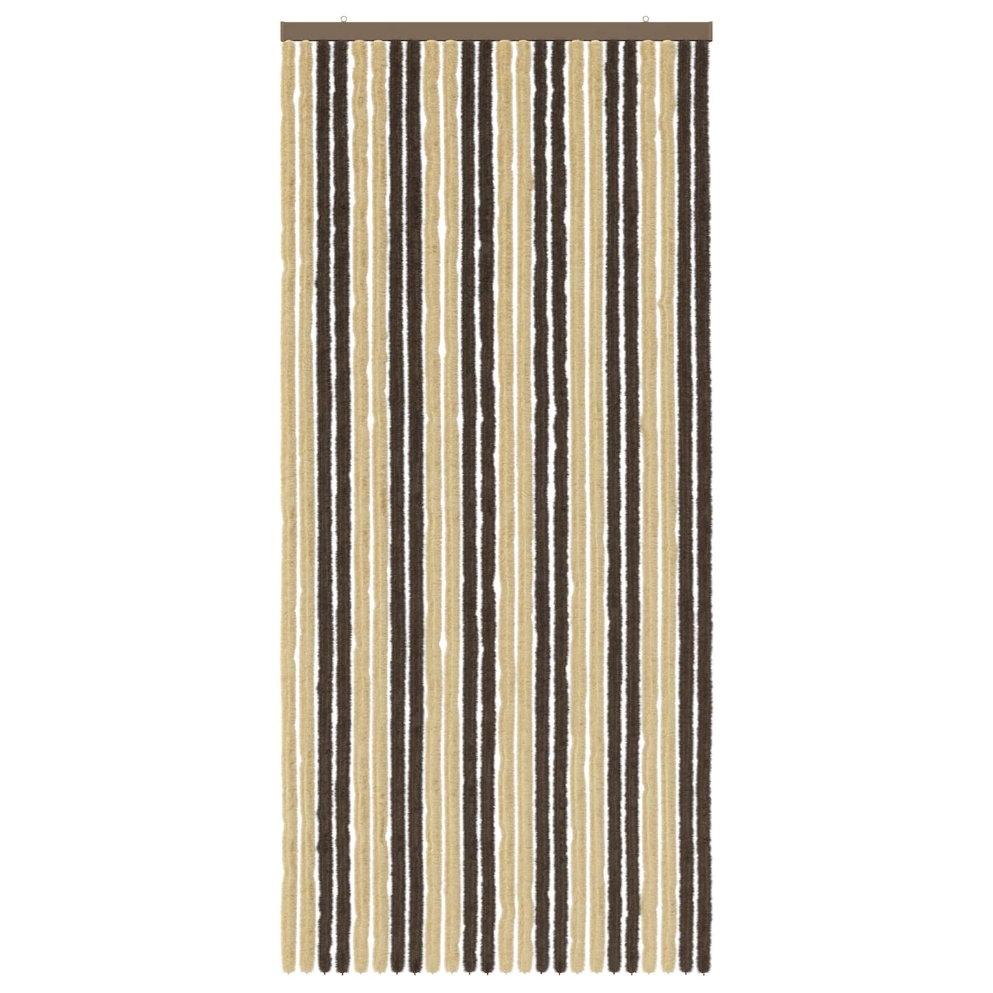 Insect Curtain Chenille Dark Brown and Beige 100 x 220 cm