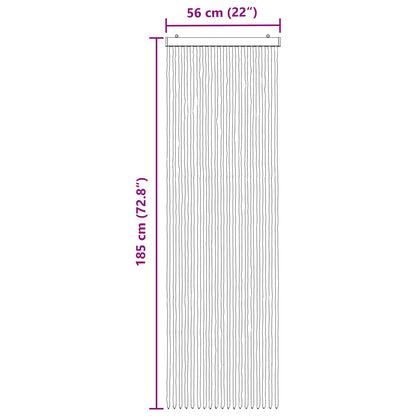 Insect Curtain Chenille Silver Grey and Pink 56 x 185 cm