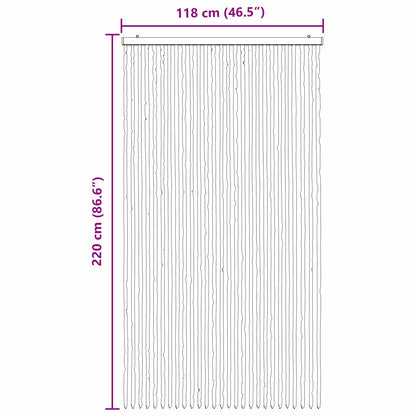 Insect Curtain Chenille Silver Grey and Pink 118 x 220 cm