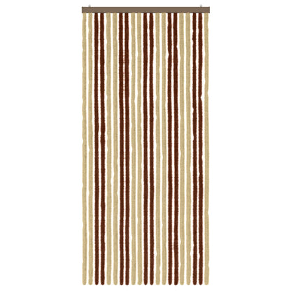 Insect Curtain Chenille Brown and Beige 90 x 200 cm 100% PP