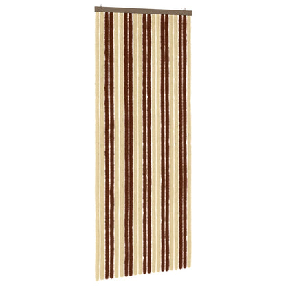 Insect Curtain Chenille Brown and Beige 90 x 220 cm 100% PP
