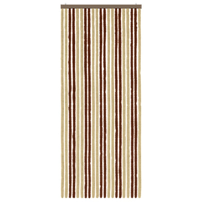 Insect Curtain Chenille Brown and Beige 90 x 220 cm 100% PP