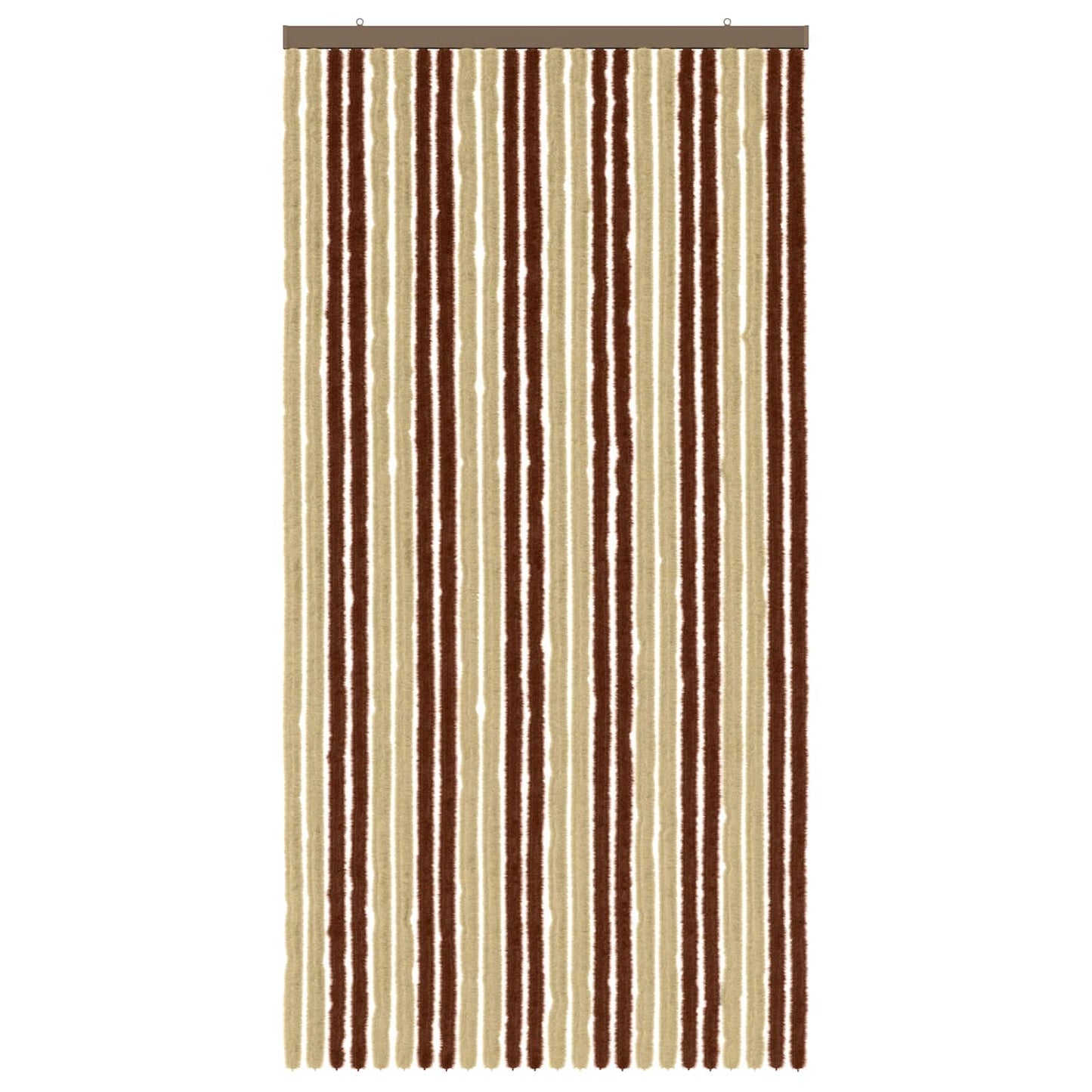 Insect Curtain Chenille Brown and Beige 100 x 200 cm 100% PP
