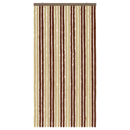 Insect Curtain Chenille Brown and Beige 100 x 200 cm 100% PP