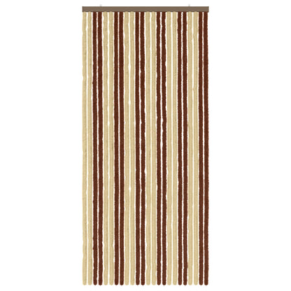 Insect Curtain Chenille Brown and Beige 100 x 220 cm 100% PP
