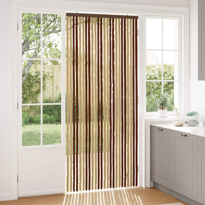Insect Curtain Chenille Brown and Beige 100 x 230 cm 100% PP