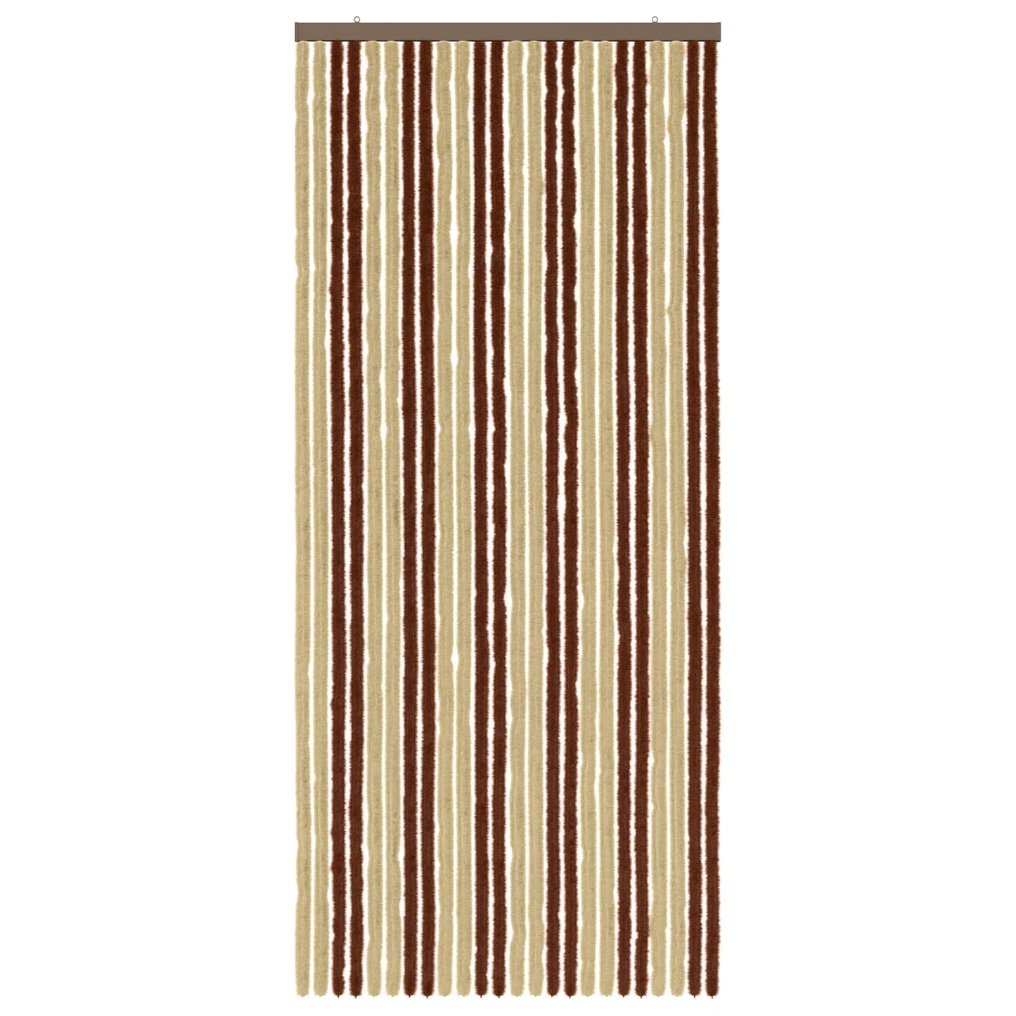 Insect Curtain Chenille Brown and Beige 100 x 230 cm 100% PP