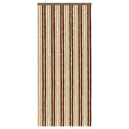 Insect Curtain Chenille Brown and Beige 100 x 230 cm 100% PP