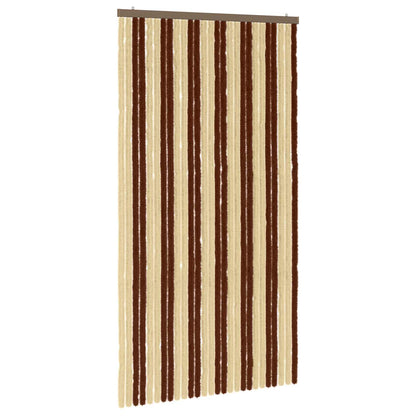 Insect Curtain Chenille Brown and Beige 118 x 220 cm 100% PP