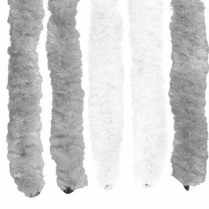Insect Curtain Chenille Grey and White 90 x 200 cm 100% PP