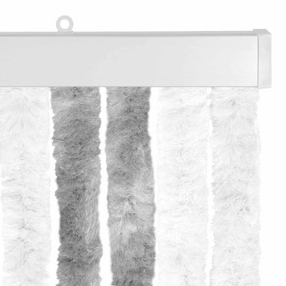 Insect Curtain Chenille Grey and White 100 x 200 cm 100% PP