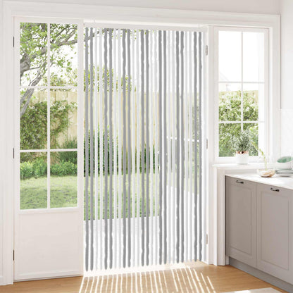Insect Curtain Chenille Grey and White 118 x 220 cm 100% PP