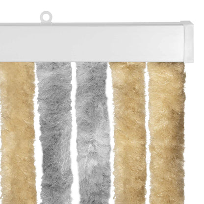 Insect Curtain Chenille Grey and Beige 56 x 185 cm 100% PP