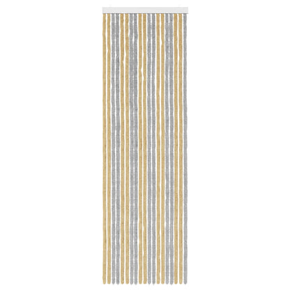 Insect Curtain Chenille Grey and Beige 56 x 185 cm 100% PP