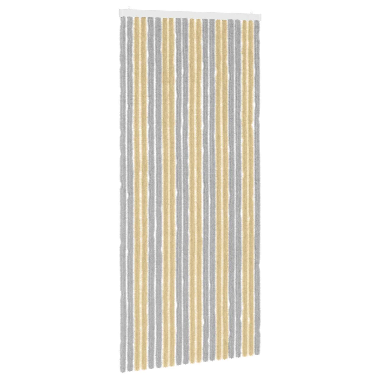 Insect Curtain Chenille Grey and Beige 90 x 200 cm 100% PP