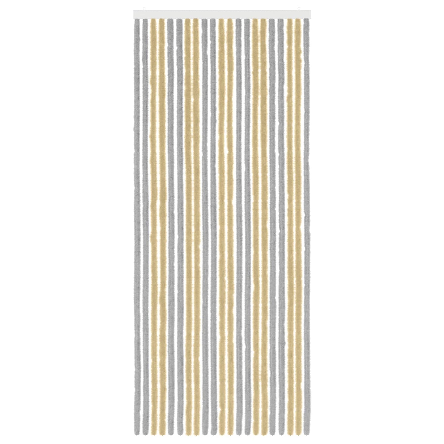 Insect Curtain Chenille Grey and Beige 90 x 220 cm 100% PP