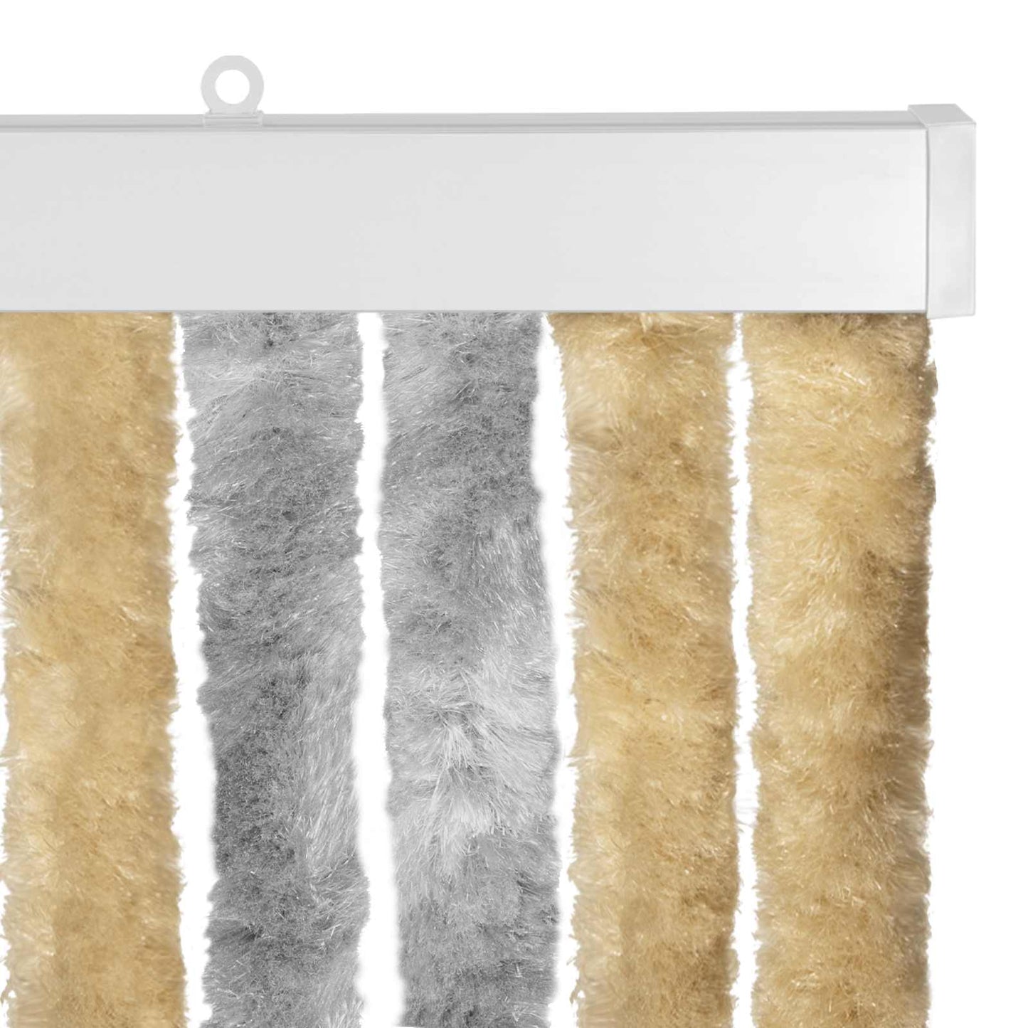 Insect Curtain Chenille Grey and Beige 100 x 200 cm 100% PP