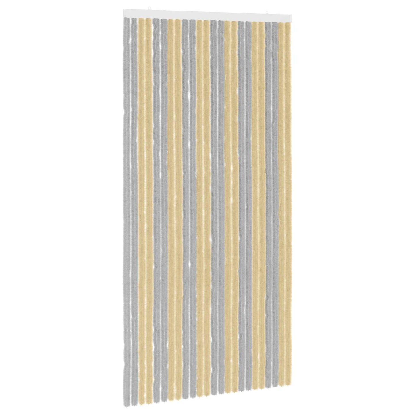 Insect Curtain Chenille Grey and Beige 100 x 200 cm 100% PP