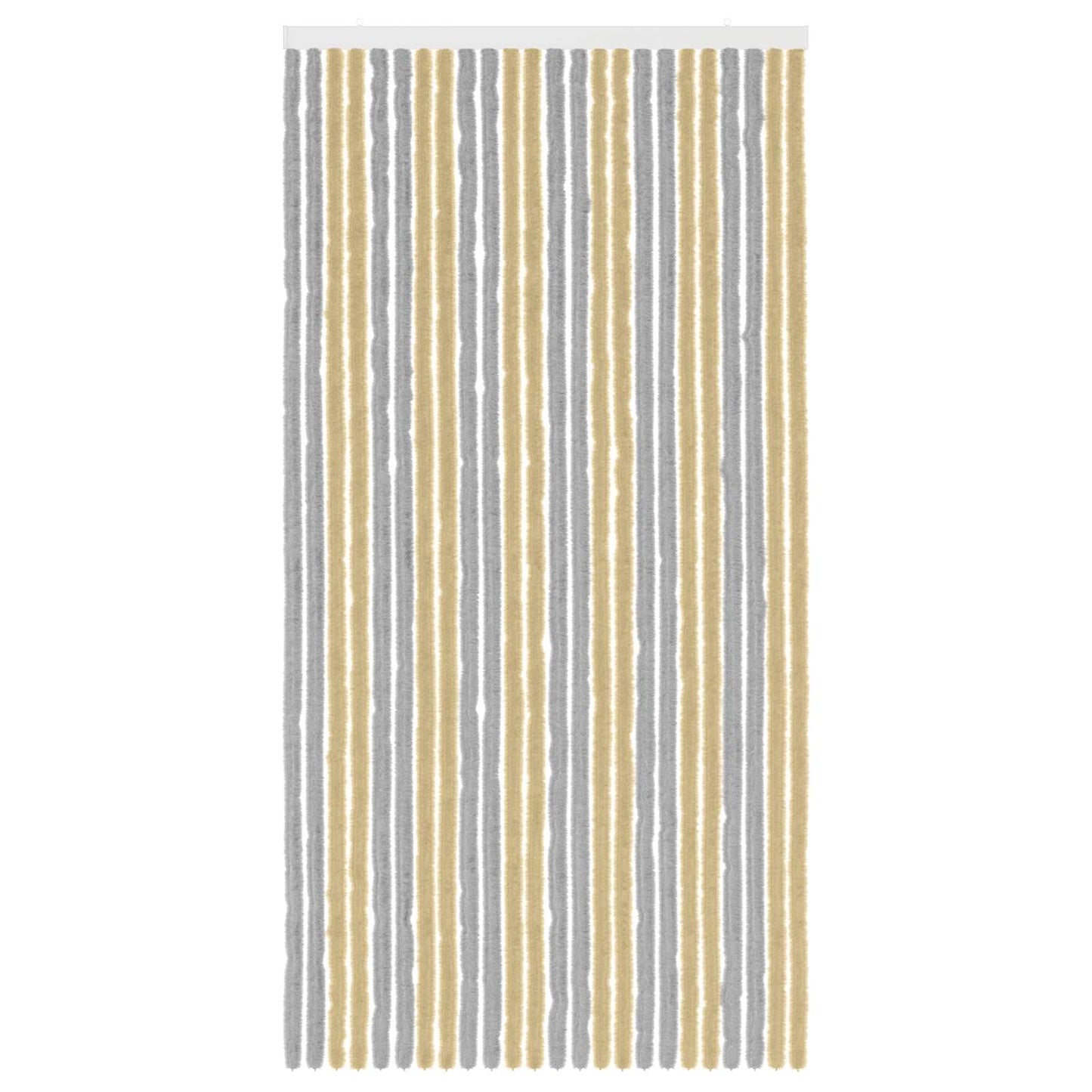 Insect Curtain Chenille Grey and Beige 100 x 200 cm 100% PP