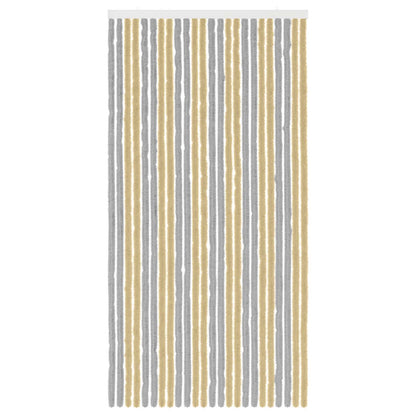 Insect Curtain Chenille Grey and Beige 100 x 200 cm 100% PP