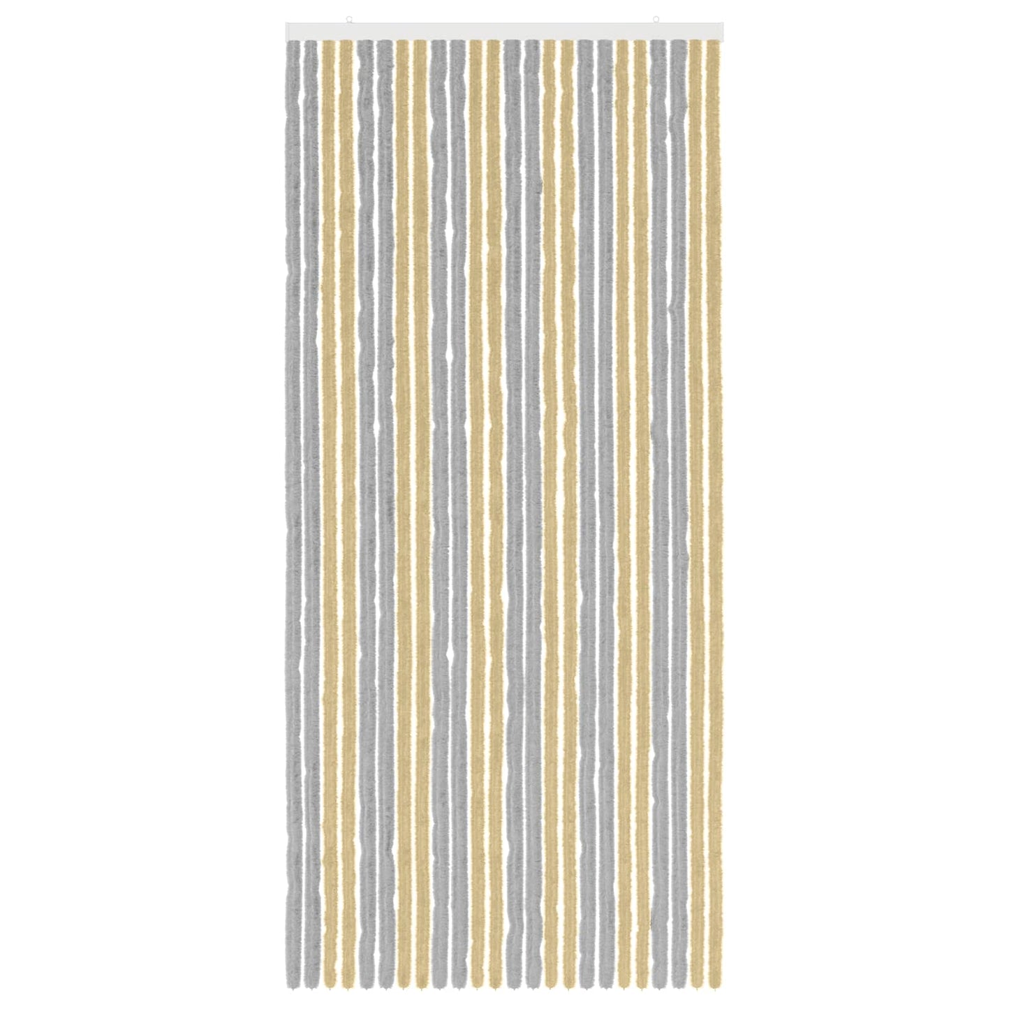 Insect Curtain Chenille Grey and Beige 100 x 220 cm 100% PP