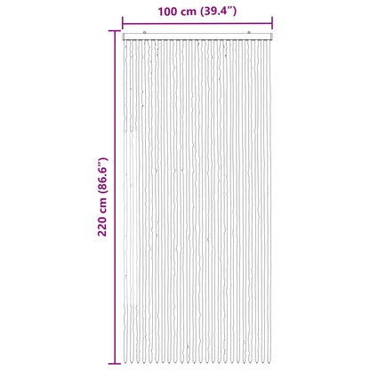 Insect Curtain Chenille Grey and Beige 100 x 220 cm 100% PP