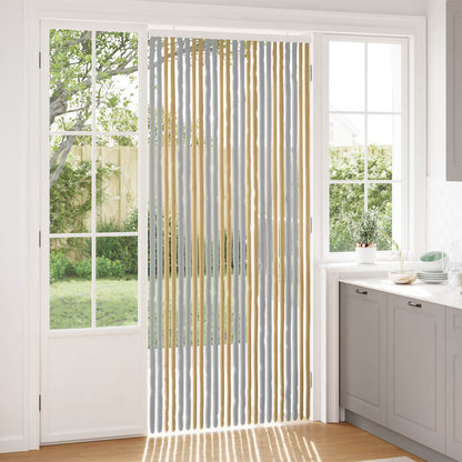 Insect Curtain Chenille Grey and Beige 100 x 230 cm 100% PP