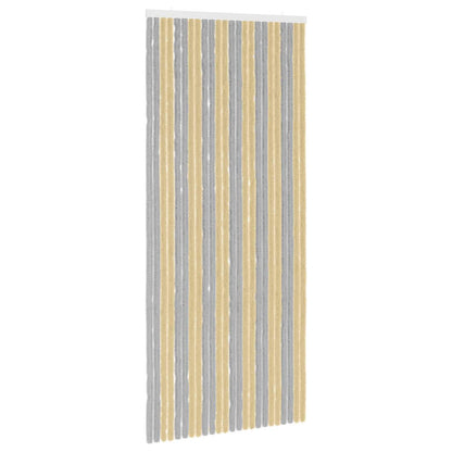 Insect Curtain Chenille Grey and Beige 100 x 230 cm 100% PP