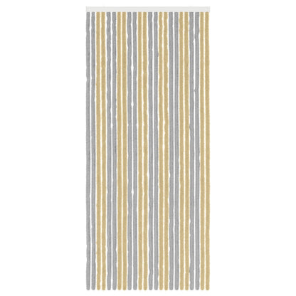 Insect Curtain Chenille Grey and Beige 100 x 230 cm 100% PP