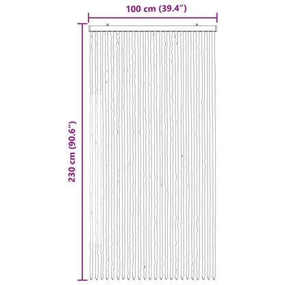 Insect Curtain Chenille Grey and Beige 100 x 230 cm 100% PP