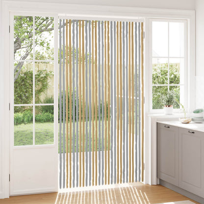 Insect Curtain Chenille Grey and Beige 118 x 220 cm 100% PP