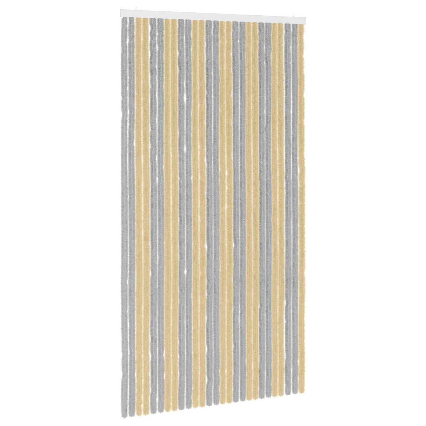 Insect Curtain Chenille Grey and Beige 118 x 220 cm 100% PP