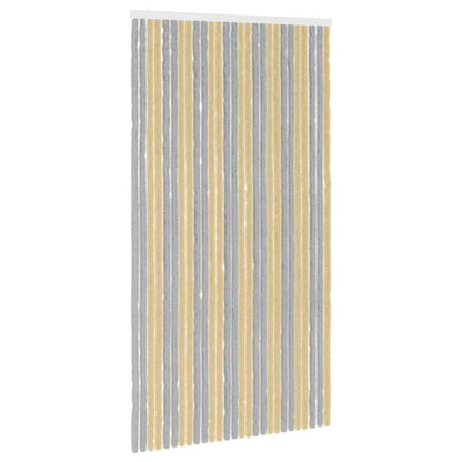 Insect Curtain Chenille Grey and Beige 118 x 220 cm 100% PP