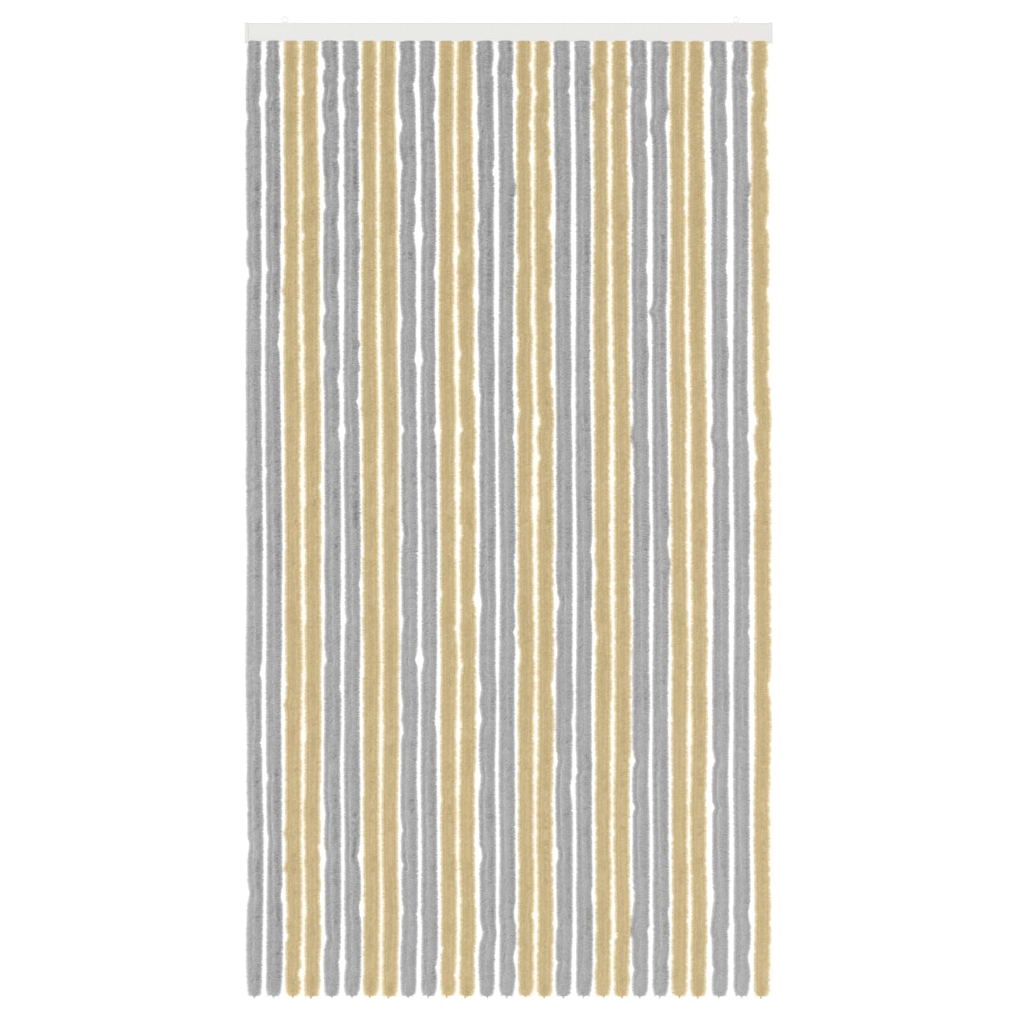 Insect Curtain Chenille Grey and Beige 118 x 220 cm 100% PP