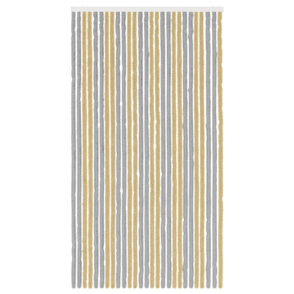 Insect Curtain Chenille Grey and Beige 118 x 220 cm 100% PP