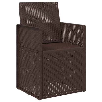 Garden Dining Chairs 2 pcs Brown PP