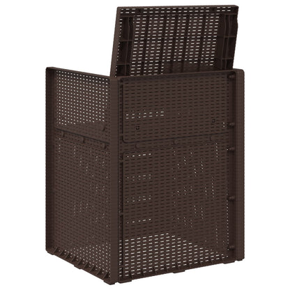 Garden Dining Chairs 2 pcs Brown PP