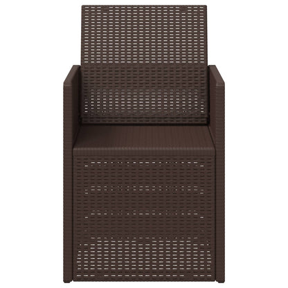 Garden Dining Chairs 2 pcs Brown PP