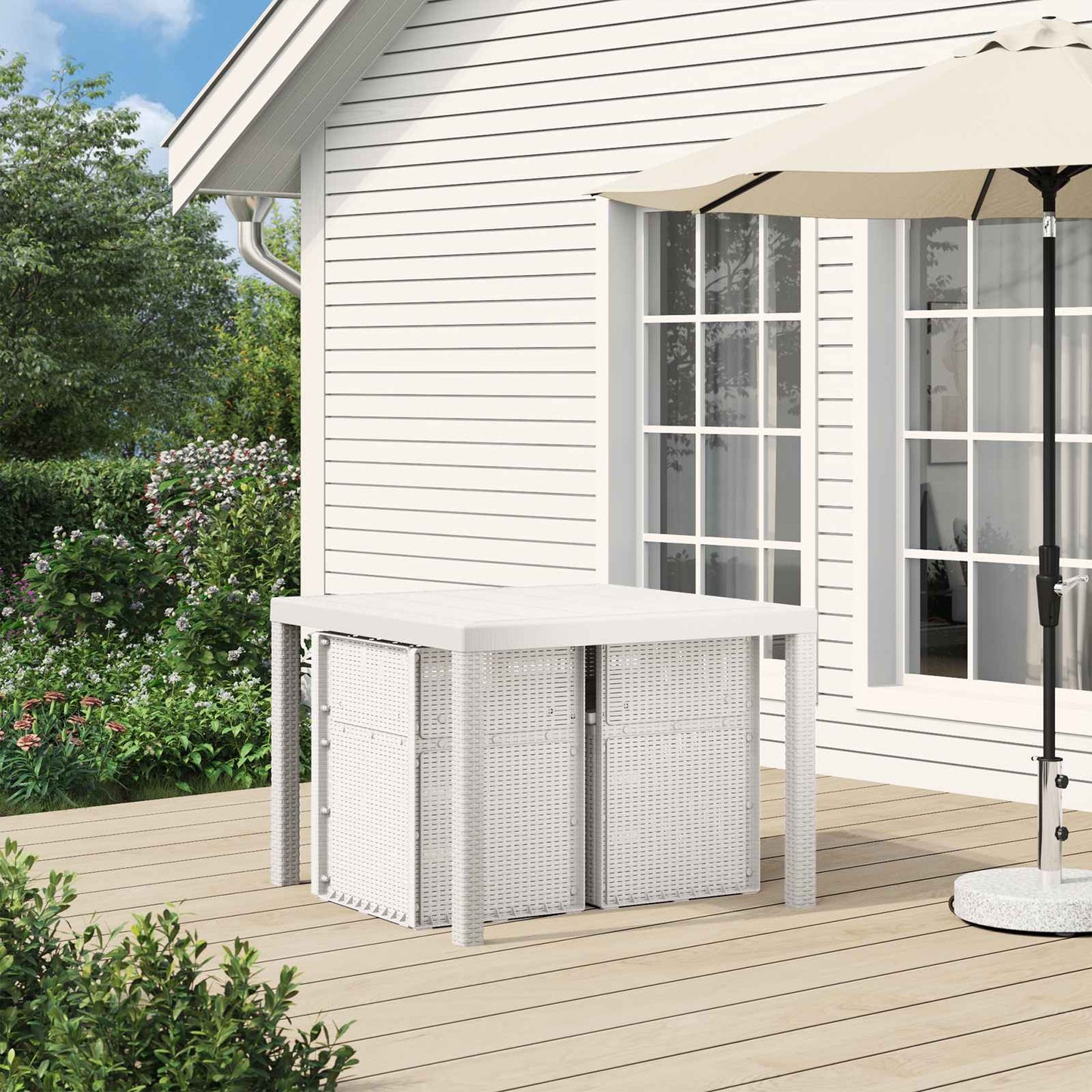 Garden Dining Chairs 2 pcs White PP