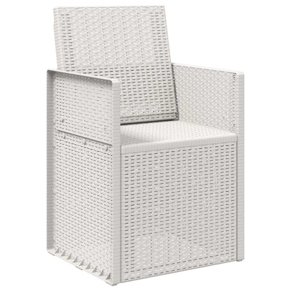 Garden Dining Chairs 2 pcs White PP
