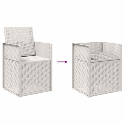 Garden Dining Chairs 2 pcs White PP
