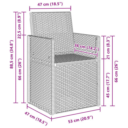 Garden Dining Chairs 2 pcs White PP