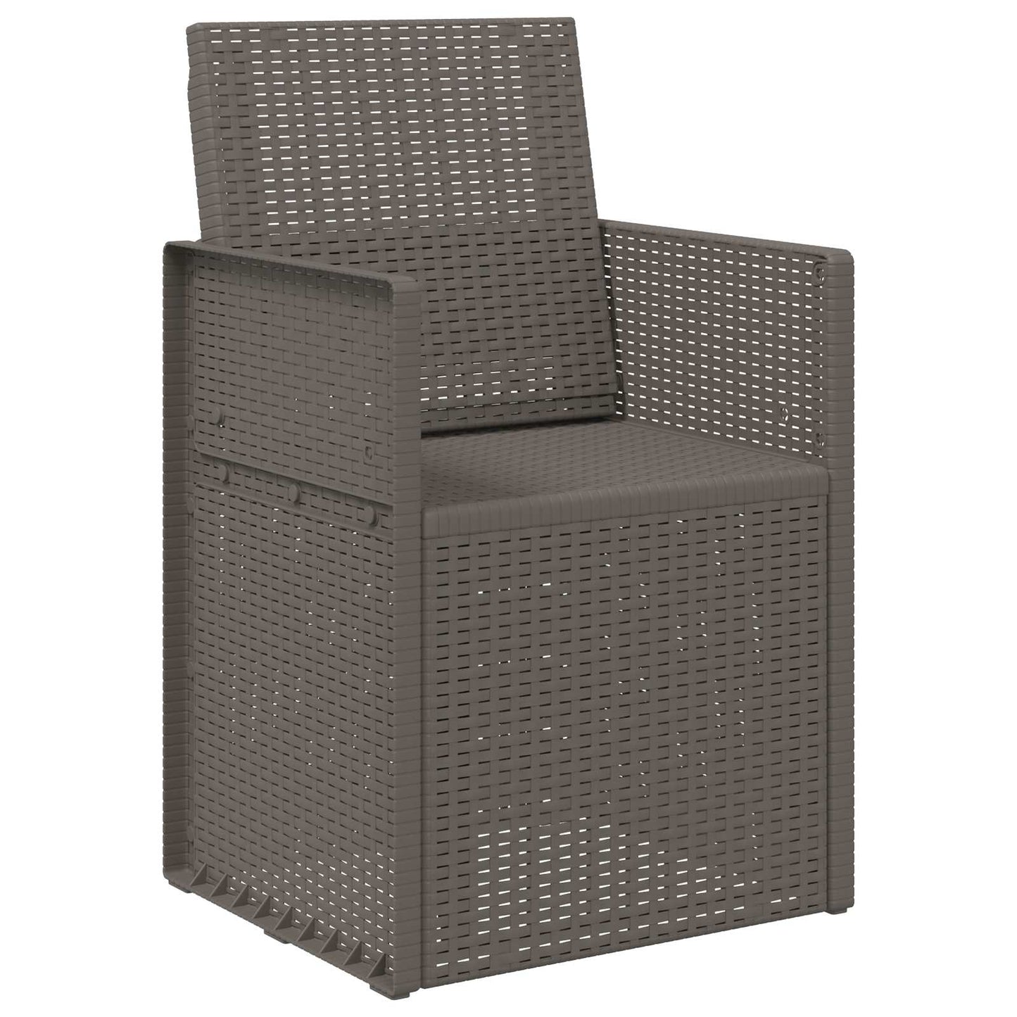 Garden Dining Chairs 2 pcs Light Grey PP